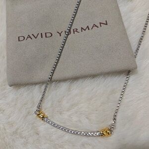 David Yurman Silver and Gold Necklace